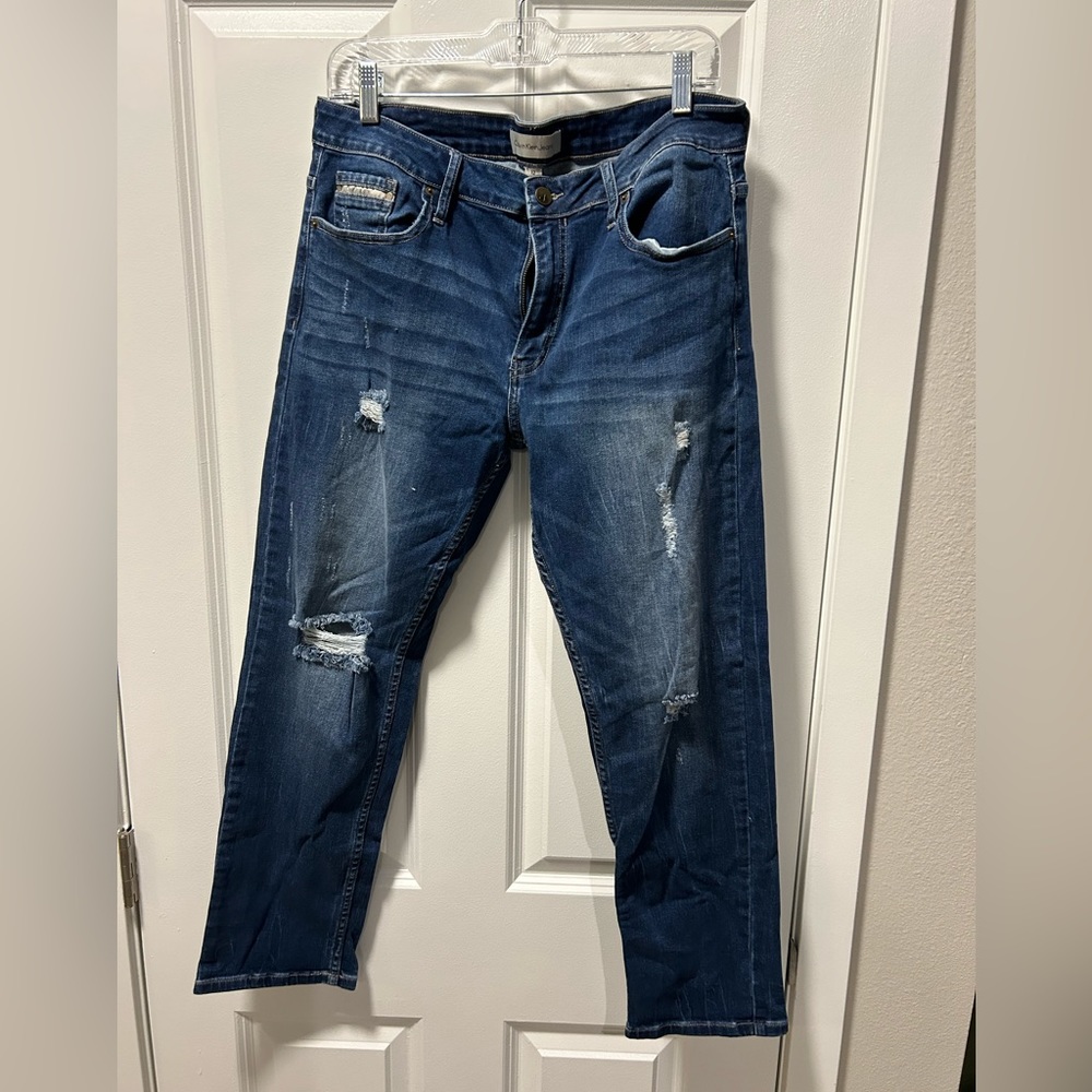 Calvin Klein distressed  boyfriend jeans sz 12